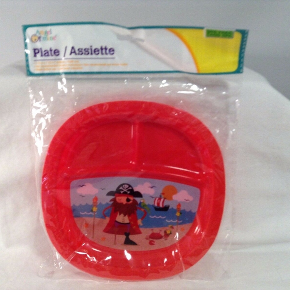 New Angel of Mine Divided Plate Hard Plastic Red P